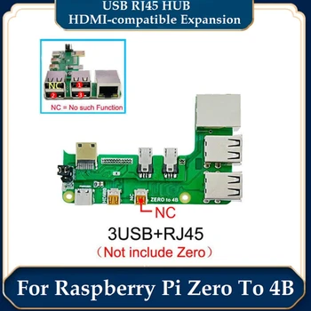 1 Комплект для платы адаптера Raspberry Pi Интерфейсный адаптер Zero 2W-4B USB-концентратор Zero Pi0 RJ45 HAT