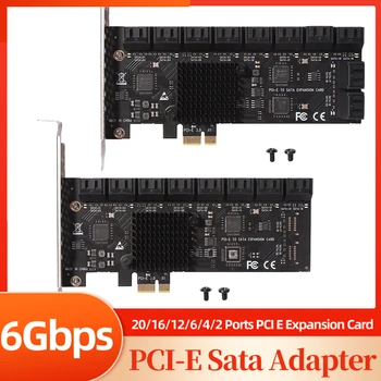 20/16/12/6/4/2 Портов PCI-E Sata Адаптер PCI-Express для SATA 3.0 Карта расширения Контроллер PCIE3.0 6 Гбит/с Дополнительные карты PCI E Riser