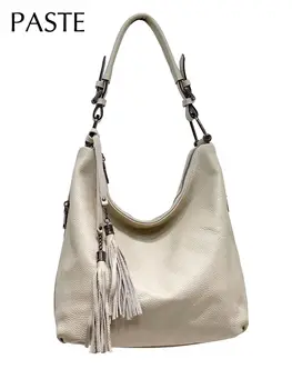 2021 Новая Роскошная Дизайнерская сумка через плечо с кисточками из натуральной воловьей кожи, женская сумочка, модная женская сумка для покупок через плечо