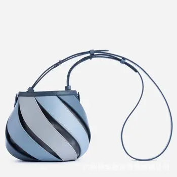 2023 Новая высококачественная женская геометрическая сумка, соединенная сумка-ведро, Женские цилиндрические сумки через плечо, сумки