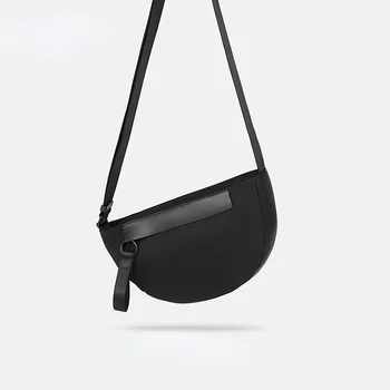2023 Новая женская сумка, модная повседневная мягкая полукруглая сумка на молнии, сумка унисекс, сумки через плечо, сумка для девочек через плечо