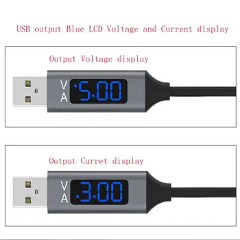 2023 Новый QC 3.0 USB Type C Кабель для быстрой зарядки и синхронизации данных со светодиодным дисплеем напряжения тока