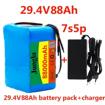 24V 88Ah 7S5P batterie pack 250w 29,4V 88000mAh lithium-ionen batterie für rollstuhl elektrische fahrrad pack mit BMS+ladegerät