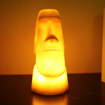 3D Имитация каменного портретного освещения, Каменный человек, ночник, Потрясающий декоративный светильник, Украшение для спальни в помещении на Хэллоуин