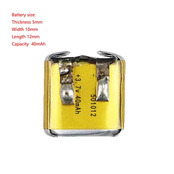 501012 40mah Литий-Полимерная Lipo Аккумуляторная Батарея Для Bluetooth-Гарнитуры Mp3 Mp4 Динамик Smart Wear