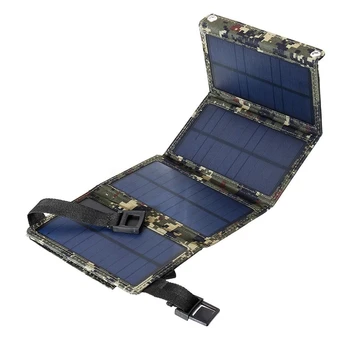 8 Вт Солнечный складной зарядный блок Солнечная зарядная сумка USB наружная сумка для зарядки мобильного телефона камуфляж