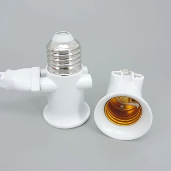 AC 100-240 В E27-E27 2-контактный штекер EU LED Лампа Адаптер Лампы Освещение ABS Держатель Базовый Разъем Винт Преобразование Розетки 4A