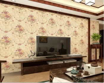 beibehang Рельефное тиснение толстый фон для главной спальни в европейском стиле телевизор диван обои для коридора отеля объем
