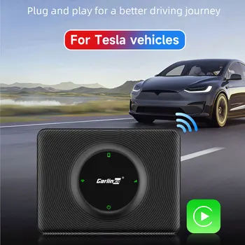  Carplay Mini AI Box Преобразует проводной в беспроводной Carplay Box 2.4 G + 5G WIFI для быстрого сопряжения для Iphone IOS для модели автомобиля Tesla