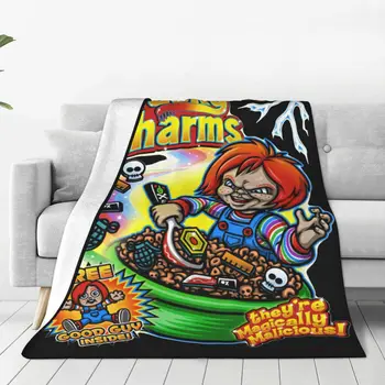 Chucky Charms V2 Horror Halloween (2) Фланелевое Одеяло Забавные Одеяла для Кровати Диван-Кушетка 150*125 см Плюшевое Тонкое Одеяло