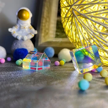 Cubo Cmyk Cristal Color Crystal Cube Хрустальная пирамида Призма Настольная игрушка Украшение для домашнего офиса Украшение для дома