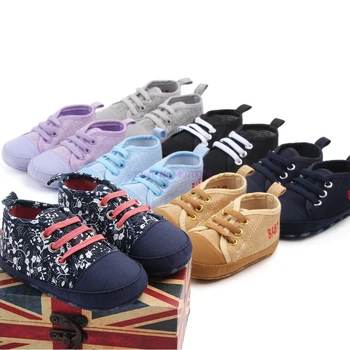 DHL 200 пар Мягкой цветной обуви для детской кроватки для девочек и мальчиков, Нескользящая Детская парусиновая обувь на композитной подошве для детей