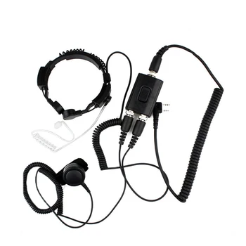 FBI-Сверхмощная Тактическая военная гарнитура с горловым микрофоном Baofeng UV-5R для Kenwood KG-UVD1UV-8Hx TYT TH-UV8000d PX-777