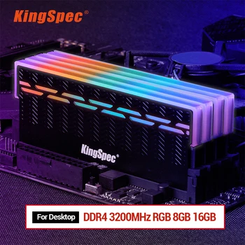 KingSpec DDR4 16GB 8GB RGB RAM Оперативная Память Rams 3200 МГц 1.35V Memoria DDR4 3200 МГц RGB XMP 288pin для настольной Материнской платы AMD Inter