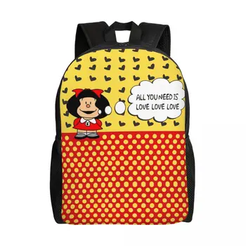 Mafalda, меняющая мир, Рюкзаки для женщин, мужчин, Школьный Рюкзак для студентов колледжа, подходит для 15-дюймовых сумок для ноутбуков