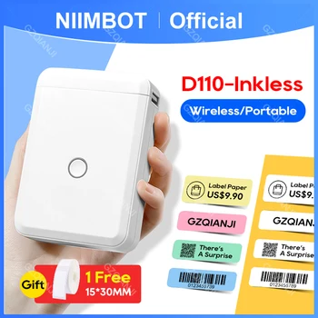 Niimbot D110 Принтер Этикеток Мини-Наклейка Рулон Бумаги Прозрачный Беспроводной Bluetooth Телефон Принтер Этикетка Ценник Печать Этикетки