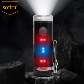Sofirn SC02 Мини-Фонарик 330lm 90 CRI Светодиодный Фонарик USB C Перезаряжаемый Фонарик Брелок Лампа Боковой Подсветки с RGB-Индикатором EDC