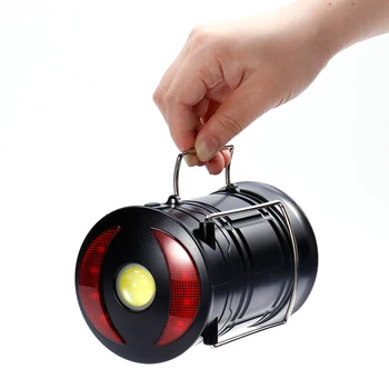 USB Перезаряжаемый фонарь для кемпинга LED + COB 3 передачи со складной ручкой для пеших прогулок, рыбалки, осмотра автомобиля, наружного освещения