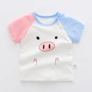 ZWY1805 Летние футболки для мальчиков с мультяшным принтом, детская одежда для мальчиков, Топы для маленьких мальчиков, футболки для малышей с коротким рукавом