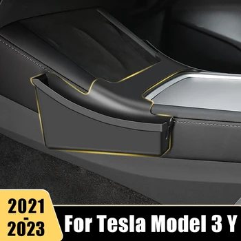 Автомобильные Аксессуары Для Tesla Модель 3 Y 2021 2022 2023 ABS Центральное Управление Боковой Ящик Для Хранения Карт Держатель Телефона Органайзер Карманный Лоток