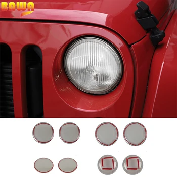 Автомобильные колпаки BAWA для Jeep Wrangler JK 2007-2017 Защита лампы освещения фар Декоративная крышка Внешние Аксессуары