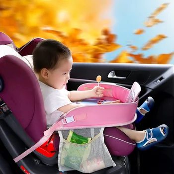 Аксессуары для детских сидений, устанавливаемые в автомобиле, сумка для хранения детских игрушек, детская водонепроницаемая настольная доска с мультяшным принтом.
