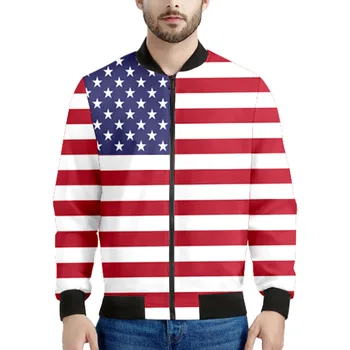 Американская Куртка На молнии С Изготовленным На Заказ Именем, Логотипом Команды, Американскими Пальто, Путешествиями по Стране США, Американской Нацией, Звездным Флагом Соединенных Штатов, Одеждой