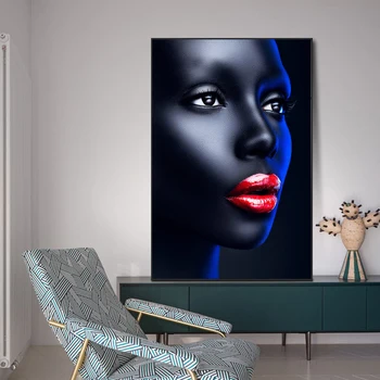 Африканская сексуальная обнаженная женщина, художественные плакаты и принты, картины на холсте с яркими глазами, картины на стене, художественные картины для гостиной