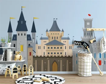 бейбеханг Изготовленный на заказ современный новый скандинавский минималистичный мультяшный замок фон детской комнаты обои papel de parede