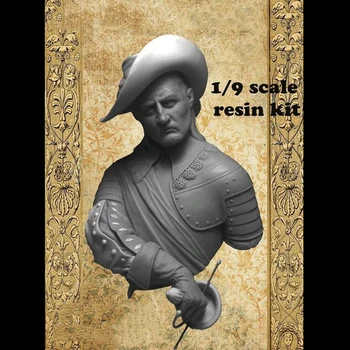 В разобранном виде 1/10 Испанец, древний воин XVII века, фигурка солдата из смолы, миниатюрные модельные наборы, Неокрашенный