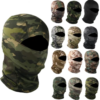 Военная камуфляжная балаклава, велоспорт, Рыбалка, Охота, защита от капюшона, Армейская Тактическая балаклава, маска для лица, крышка