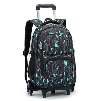 Высококачественный школьный рюкзак, детский рюкзак на колесиках, водонепроницаемые школьные сумки для мальчиков-подростков, детская сумка на колесиках для девочек