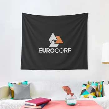Гобелен с логотипом Eurocorp, предметы для декора стен в японском стиле