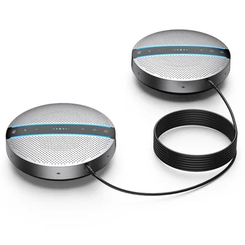 Горячая распродажа Amazon беспроводная конференц-система 360 градусов с 6 микрофонами, 2 каскадных громкоговорителя