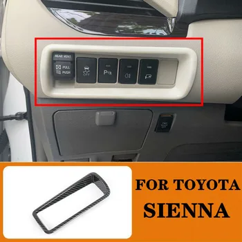 Декоративная крышка переключателя фар из углеродного волокна Подходит для Toyota Sienna 2015 2016 2017 2018 2019 2020 Аксессуары для укладки
