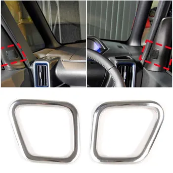 Для 2022 Daihatsu Tanto LA650 ABS серебристый автомобильный стайлинг A-образная стойка аудио декоративная рамка наклейка аксессуары для защиты салона автомобиля