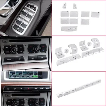 Для Jaguar XF 2012-2015 Центральная консоль автомобиля Мультимедийная кнопка кондиционирования воздуха Кнопка подъема стекла Наклейки Аксессуары для интерьера