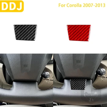 Для Toyota Corolla 2007 2008 2009 2010 2011 2012 2013 Аксессуары из углеродного волокна, наклейка на руль, накладка на подбородок