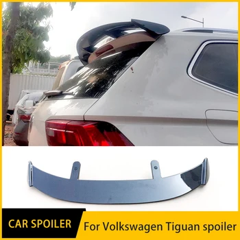 Для Volkswagen Tiguan спойлер Отделка задней кромки автомобиля Черный карбоновый хвост Крыло багажника Багажное отделение ABS Высококачественный спортивный комплект