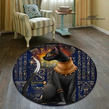 Египетская пиктографическая роспись, круглый ковер, модное украшение, гостиная, спальня, ковер, реквизит для фотосъемки, подарок на день рождения