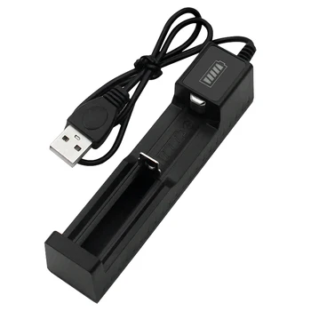 Зарядное устройство 18650 USB 1 слот Интеллектуальная быстрая зарядка Универсальное литиевое зарядное устройство для 14500 16650 14650 18500