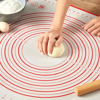 Коврик для замешивания теста Силиконовый коврик для выпечки теста для пиццы и торта Кухонные принадлежности для приготовления гриля Формы для выпечки Настольные коврики Коврик