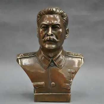 Коллекция медных статуэток Российский лидер Иосиф Сталин Маркс Энгельс Бюст Ленина Бронзовая Статуя Изысканные маленькие Статуэтки