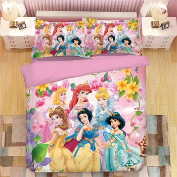 Комплект постельного белья принцессы Золушки с 3D-печатью, набор пододеяльников, Наволочка, одеяло Для детей, Подарок для мальчиков и девочек