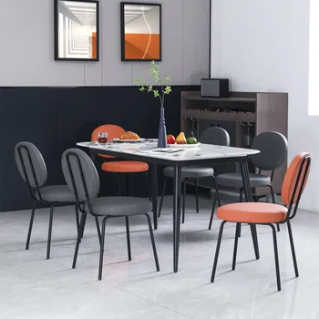 Красивые Металлические Обеденные стулья, Современные Роскошные Игровые Обеденные стулья для спальни, Дизайнерская Водонепроницаемая Мебель для дома Sillas De Comedor