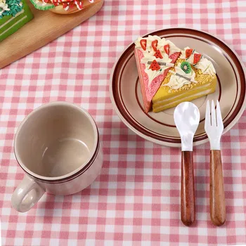 Креативная вилка с рисунком раковины Kawaii, торт, хлеб, икра, Милая художественная ложка для перемешивания, приправа для мороженого, Десертная посуда