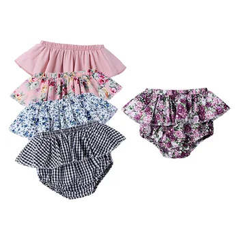 Летние милые шорты для маленьких девочек, шорты для маленьких девочек, хлопковые штаны с цветочным принтом, детские шорты