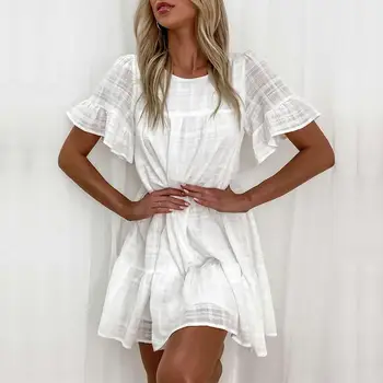 Летние платья из белого хлопка в стиле Бохо для женщин 2022, Свободное платье для беременных, Элегантная Пляжная свадебная туника, Женская одежда