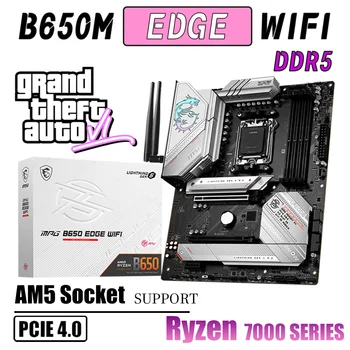 Материнская плата MSI MPG B650 EDGE WIFI DDR5 AM5 Материнская плата B650 128G 6600 (OC) Поддерживает Ryzen 7000 Series Gen PCIE4.0 ATX RGB