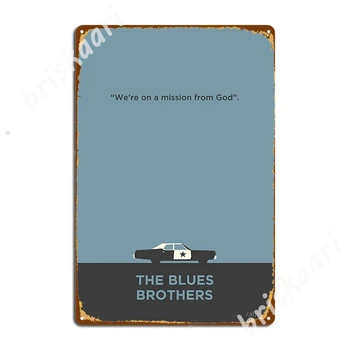 Металлические вывески Blues Brothers Дизайн гостиной Живопись Декор Настенная роспись Жестяные вывески Плакаты